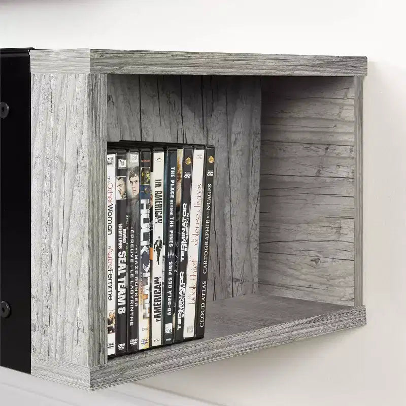 Industrial TV Stand for TVs up to 75" – 3 Adjustable Shelves, Cord Management