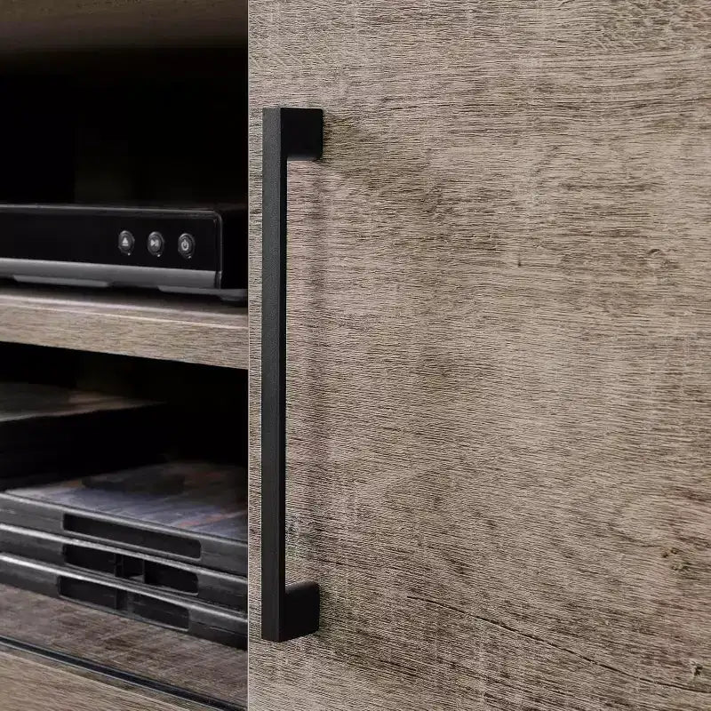 Industrial TV Stand for TVs up to 75" – 3 Adjustable Shelves, Cord Management
