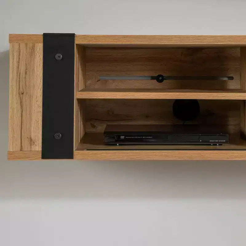 Industrial TV Stand for TVs up to 75" – 3 Adjustable Shelves, Cord Management