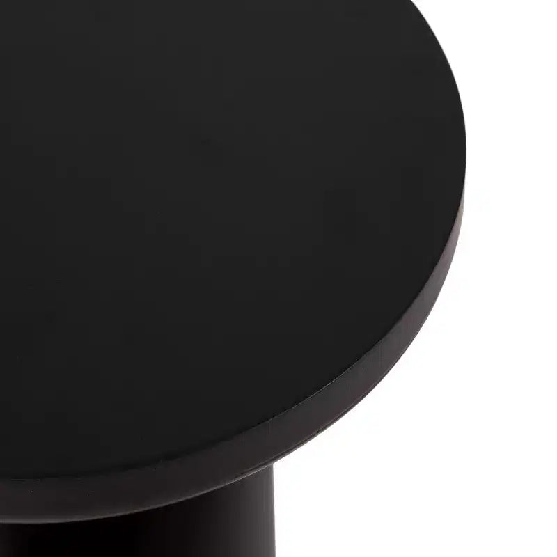Round Drink Table – Chunky Tripod Base, Satin Black Finish, 21" Tall