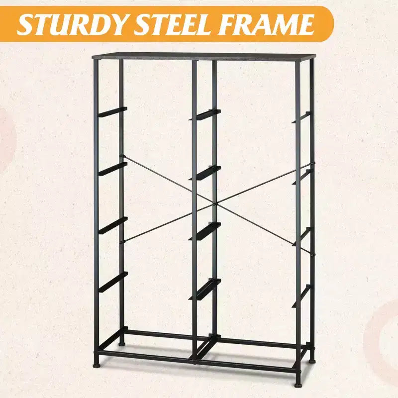 Tall Dresser with 10 Fabric Drawers & Cabinet – Metal Frame, Closet Organizer