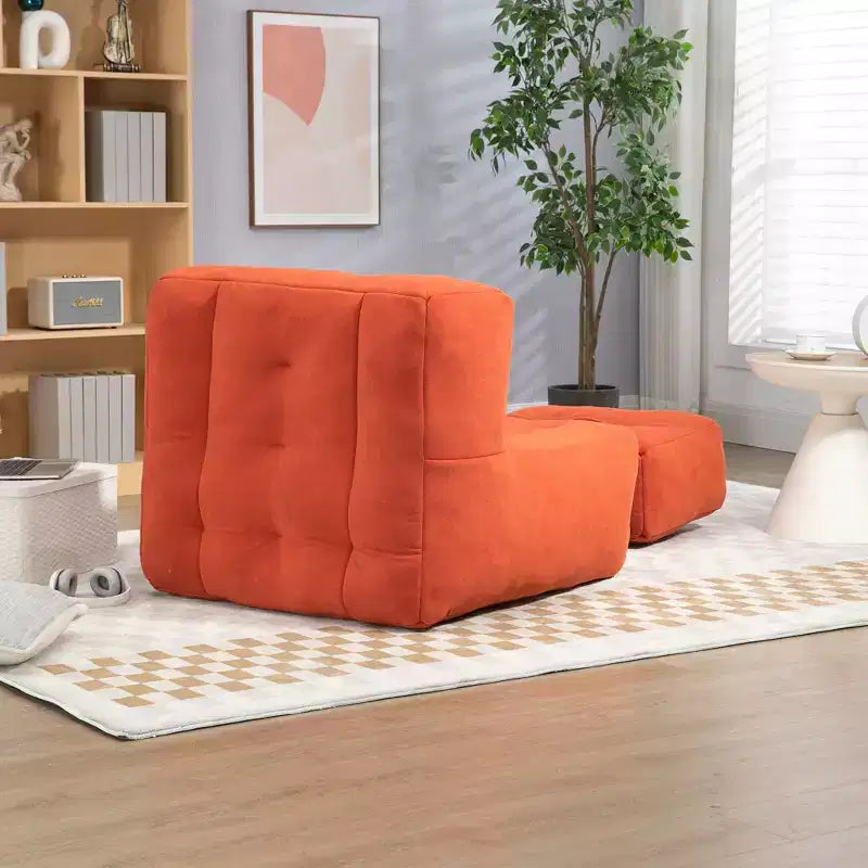 Super Soft Bean Bag Chair with Memory Foam & Ottoman – Adults, Indoor/Outdoor