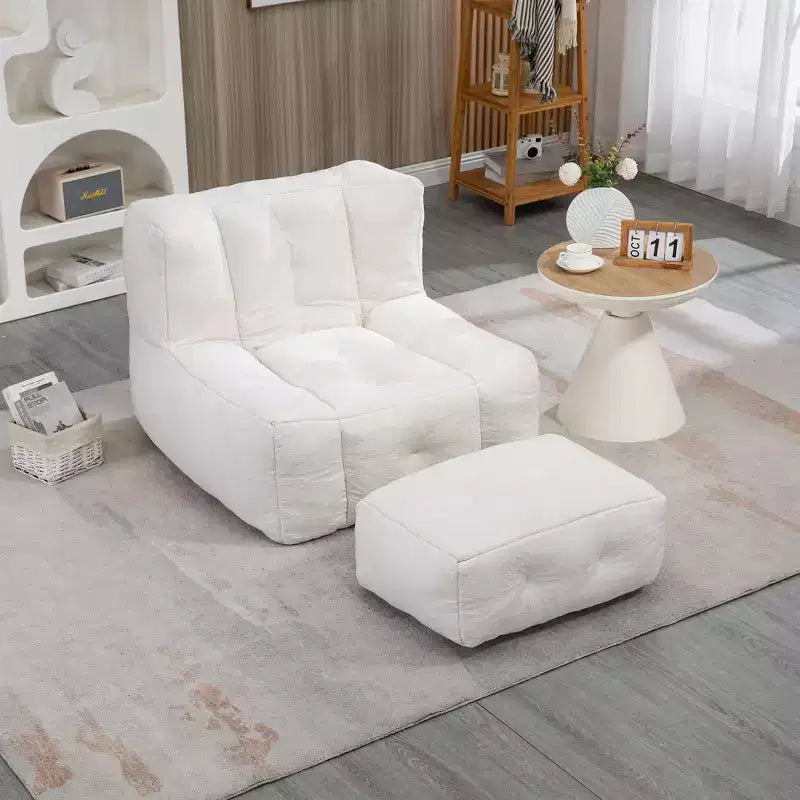 Super Soft Bean Bag Chair with Memory Foam & Ottoman – Adults, Indoor/Outdoor