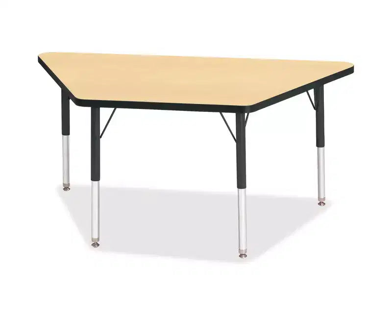 Black Trapezoid Activity Table, Multi-Student, 24x48 in