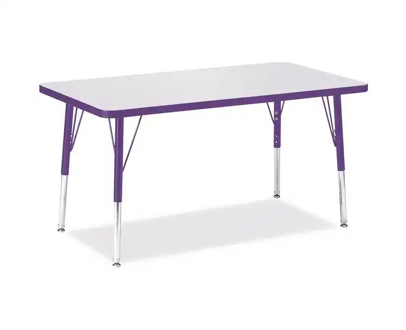 Purple Rectangle Activity Table for Kids, 24" x 36"