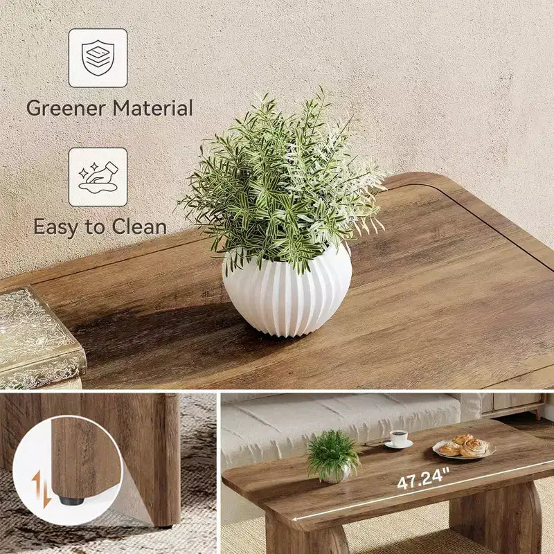 2-Tier Modern Coffee Table – White Faux Marble Top & Gold Metal Legs, 200 lb Capacity