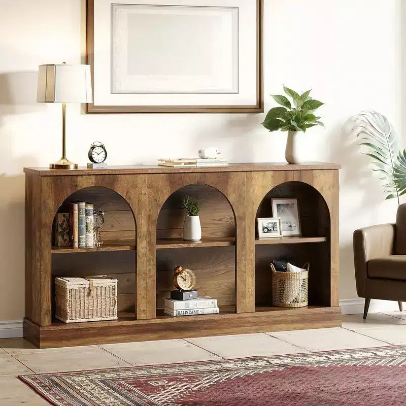 63" Multi-Functional Farmhouse Entry Table – Sofa Table, Hall Table & TV Stand