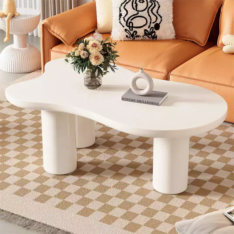 Black / White Cloud Shape 3-Leg Coffee Table