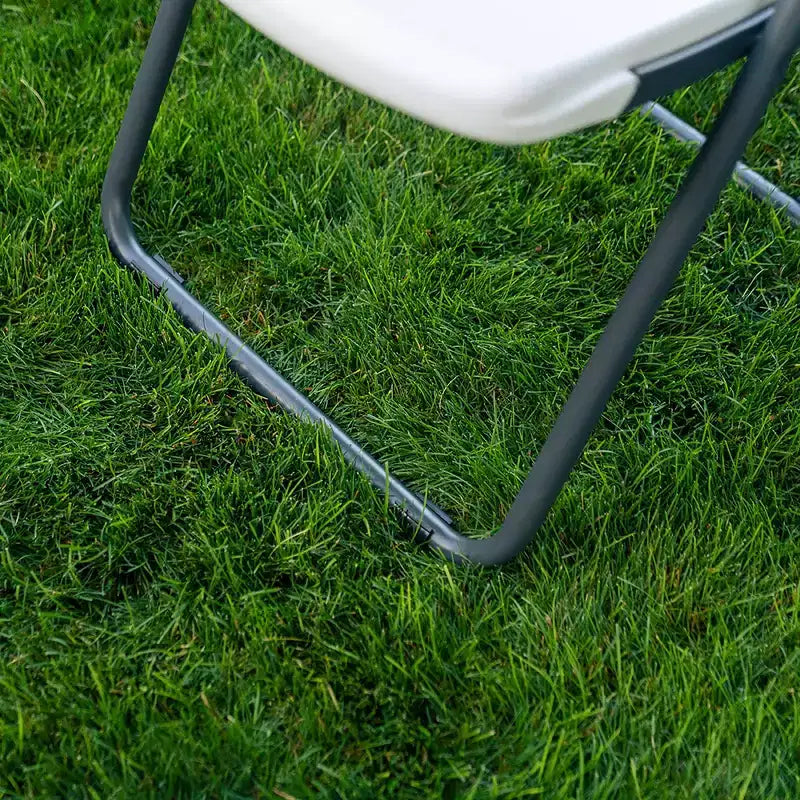 Light Commercial Loop Leg Folding Chair – 4-Pack, White, Indoor/Outdoor