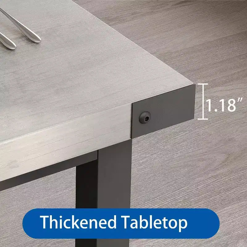 71" Industrial Rectangular Dining Table for 8 – Wood Top, Metal Frame, 350 lb Capacity