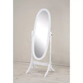 TUYOHW Anna Style Decorative Full Length Mirror for Bedroom,Dressing Room,Traditional Standing Full Cheval Mirror with Wood Frame,White